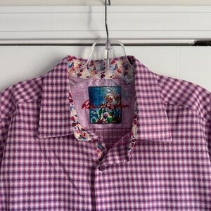 Robert Graham Purple and Pink Men's Shirt